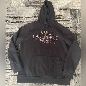 Men’s Karl Lagerfeld Paris Pullover Hoodie Medium Black